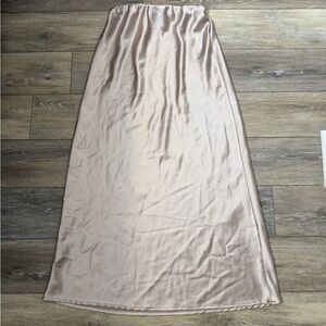 LIFE Satin Elegant Pink Purple Toned Maxi Skirt Sz M
